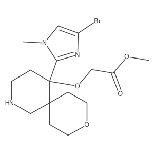 methyl 2-{[5-(4-bromo-1-methyl-1H-imidazol-2-yl)-9-oxa-2-azaspiro[5.5]undecan-5-yl]oxy}acetate Structure