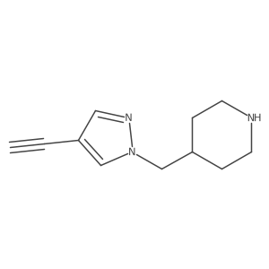 4-[(4-ethynyl-1H-pyrazol-1-yl)methyl]piperidine结构式