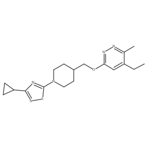 6-{[1-(3-Cyclopropyl-1,2,4-thiadiazol-5-yl)piperidin-4-yl]methoxy}-4-ethyl-3-methylpyridazine Structure
