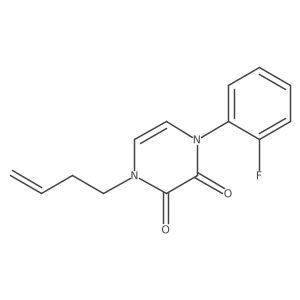 1-(But-3-en-1-yl)-4-(2-fluorophenyl)-1,2,3,4-tetrahydropyrazine-2,3-dione结构式