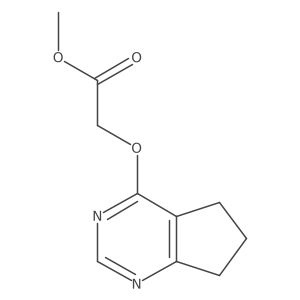 methyl 2-{5H,6H,7H-cyclopenta[d]pyrimidin-4-yloxy}acetate结构式