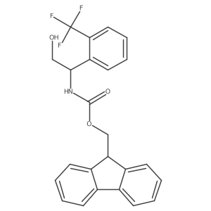 (9H-fluoren-9-yl)methyl N-{2-hydroxy-1-[2-(trifluoromethyl)phenyl]ethyl}carbamate结构式