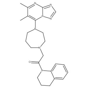 2-(4-{5,6-Dimethyl-[1,2,4]triazolo[1,5-a]pyrimidin-7-yl}-1,4-diazepan-1-yl)-1-(1,2,3,4-tetrahydroquinolin-1-yl)ethan-1-one Structure
