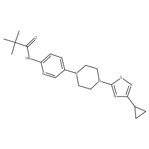 N-{5-[4-(3-cyclopropyl-1,2,4-thiadiazol-5-yl)piperazin-1-yl]pyridin-2-yl}-2,2-dimethylpropanamide Structure