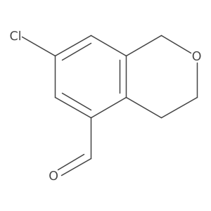 7-Chloro-3,4-dihydro-1H-2-benzopyran-5-carboxaldehyde结构式