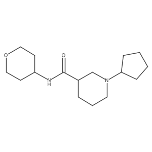 1-cyclopentyl-N-(oxan-4-yl)piperidine-3-carboxamide Structure