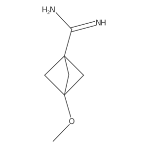 3-Methoxybicyclo[1.1.1]pentane-1-carboxamidine结构式