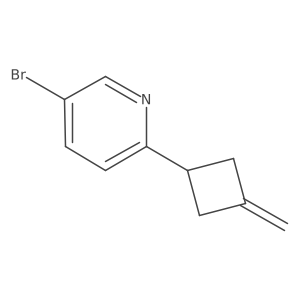 5-Bromo-2-(3-methylenecyclobutyl)pyridine Structure