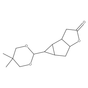 Cyclopropa[3,4]cyclopenta[1,2-b]furan-2(3H)-one, 4-(5,5-dimethyl-1,3-dioxan-2-yl)hexahydro-, [3aR-(3aI+/-,3bI(2),4I+/-,4aI(2),5aI+/-)]- Structure