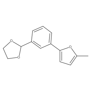 2-[3-(5-Methyl-2-furanyl)phenyl]-1,3-dioxolane Structure