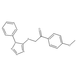 1-(4-methoxyphenyl)-2-[(1-phenyl-1H-1,2,3,4-tetrazol-5-yl)sulfanyl]ethan-1-one Structure