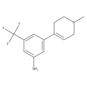 3-(1-Methyl-1,2,3,6-tetrahydropyridin-4-yl)-5-(trifluoromethyl)benzenamine结构式