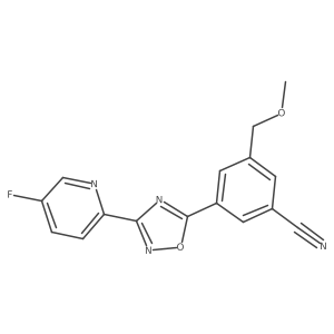 3-[3-(5-Fluoro-pyridin-2-yl)-[1,2,4]oxadiazol-5-yl]-5-methoxymethyl-benzonitrile Structure