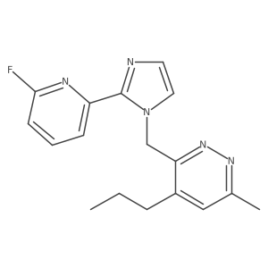 Pyridazine,3-[[2-(6-fluoro-2-pyridinyl)-1h-imidazol-1-yl]methyl]-6-methyl-4-propyl- Structure