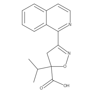 5-Isopropyl-3-(isoquinolin-1-yl)-4,5-dihydroisoxazole-5-carboxylic acid结构式