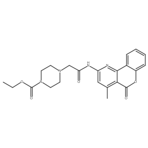 ethyl 4-(2-((4-methyl-5-oxo-5H-chromeno[4,3-b]pyridin-2-yl)amino)-2-oxoethyl)piperazine-1-carboxylate结构式