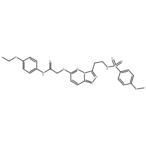 N-(4-Ethoxyphenyl)-2-({3-[2-(4-methoxybenzenesulfonamido)ethyl]-[1,2,4]triazolo[4,3-B]pyridazin-6-YL}sulfanyl)acetamide结构式