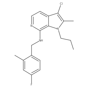 1h-Pyrrolo[2,3-c]pyridin-7-amine,3-chloro-n-[(4-fluoro-2-methylphenyl)methyl]-2-methyl-1-propyl- Structure