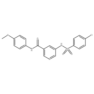 5-(4-chlorophenylsulfonamido)-N-(4-methoxyphenyl)nicotinamide结构式