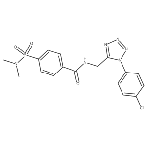 N-((1-(4-chlorophenyl)-1H-tetrazol-5-yl)methyl)-4-(N,N-dimethylsulfamoyl)benzamide结构式