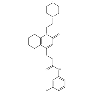 N-(3-fluorophenyl)-2-((1-(2-morpholinoethyl)-2-oxo-1,2,5,6,7,8-hexahydroquinazolin-4-yl)thio)acetamide Structure