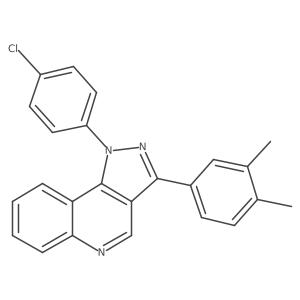 1-(4-chlorophenyl)-3-(3,4-dimethylphenyl)-1H-pyrazolo[4,3-c]quinoline结构式