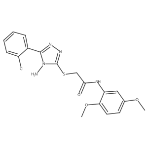 2-{[4-amino-5-(2-chlorophenyl)-4H-1,2,4-triazol-3-yl]sulfanyl}-N-(2,5-dimethoxyphenyl)acetamide结构式
