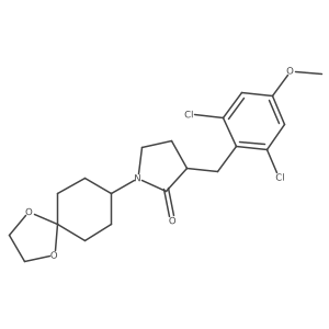 3-(2,6-Dichloro-4-methoxy-benzyl)-1-(1,4-dioxa-spiro[4.5]dec-8-yl)-pyrrolidin-2-one Structure
