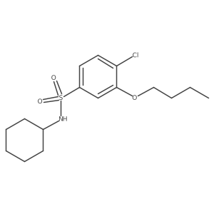 3-butoxy-4-chloro-N-cyclohexylbenzenesulfonamide Structure