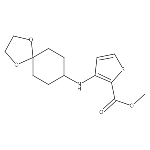 3-(1,4-Dioxa-spiro[4.5]dec-8-ylamino)-thiophene-2-carboxylic acid methyl ester Structure