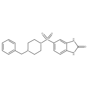 5-[(4-benzylpiperazin-1-yl)sulfonyl]-1,3-dihydro-2H-benzimidazol-2-one Structure