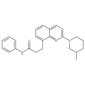 2-((2-(3-methylpiperidin-1-yl)quinolin-8-yl)oxy)-N-phenylacetamide结构式