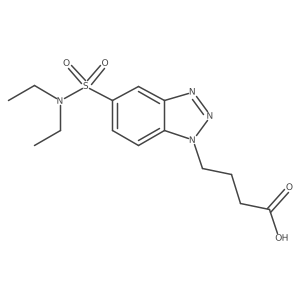 4-{5-[(Diethylamino)sulfonyl]-1H-1,2,3-benzotriazol-1-yl}butanoic acid结构式