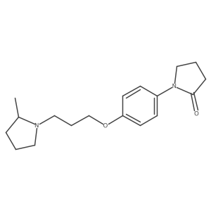 1-{4-[3-(2-Methylpyrrolidin-1-yl)propoxy]phenyl}pyrrolidin-2-one结构式