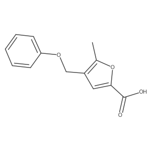 5-Methyl-4-(phenoxymethyl)furan-2-carboxylic acid结构式