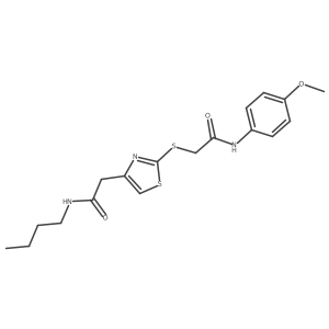 N-butyl-2-(2-((2-((4-methoxyphenyl)amino)-2-oxoethyl)thio)thiazol-4-yl)acetamide Structure