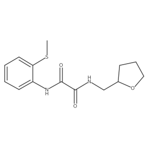 N1-(2-(methylthio)phenyl)-N2-((tetrahydrofuran-2-yl)methyl)oxalamide结构式