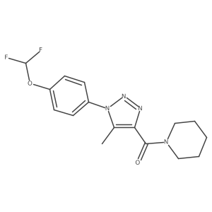 1-{1-[4-(difluoromethoxy)phenyl]-5-methyl-1H-1,2,3-triazole-4-carbonyl}piperidine结构式