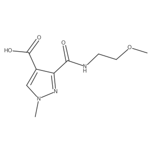 3-[(2-methoxyethyl)carbamoyl]-1-methyl-1H-pyrazole-4-carboxylic acid Structure