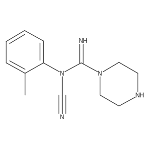 (E)-N-cyano-N-o-tolylpiperazine-1-carboxamidine结构式