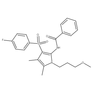 N-[3-[(4-fluorophenyl)sulfonyl]-1-(3-methoxypropyl)-4,5-dimethyl-1H-pyrrol-2-yl]benzamide Structure