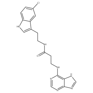 N-[2-(5-chloro-1H-indol-3-yl)ethyl]-N~3~-9H-purin-6-yl-beta-alaninamide结构式