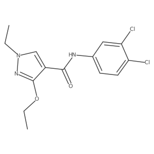 N-(3,4-dichlorophenyl)-3-ethoxy-1-ethyl-1H-pyrazole-4-carboxamide结构式