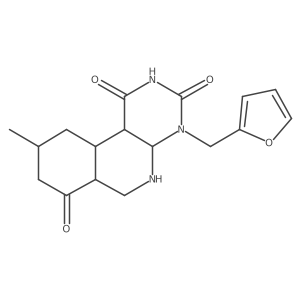 4-(furan-2-ylmethyl)-9-methyl-5,6,6a,8,9,10,10a,10b-octahydro-4aH-pyrimido[4,5-c]isoquinoline-1,3,7-trione结构式