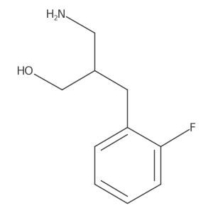 3-Amino-2-[(2-fluorophenyl)methyl]propan-1-ol结构式