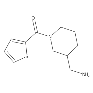 [1-(Thiophene-2-carbonyl)piperidin-3-yl]methanamine结构式