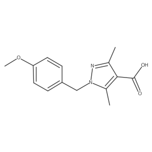 1-(4-Methoxybenzyl)-3,5-dimethyl-1H-pyrazole-4-carboxylic acid Structure