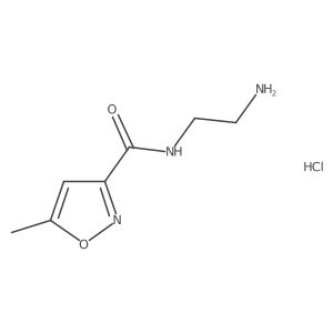 N-(2-aminoethyl)-5-methylisoxazole-3-carboxamide hydrochloride结构式