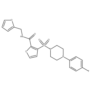 3-{[4-(4-fluorophenyl)piperazin-1-yl]sulfonyl}-N-[(furan-2-yl)methyl]thiophene-2-carboxamide Structure