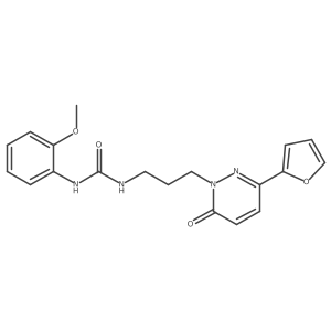 3-{3-[3-(Furan-2-yl)-6-oxo-1,6-dihydropyridazin-1-yl]propyl}-1-(2-methoxyphenyl)urea结构式